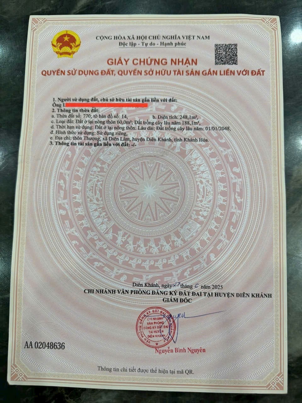Bán đất Diên Lâm thôn Thượng giá rẻ sát bên Hương Lộ 39 5