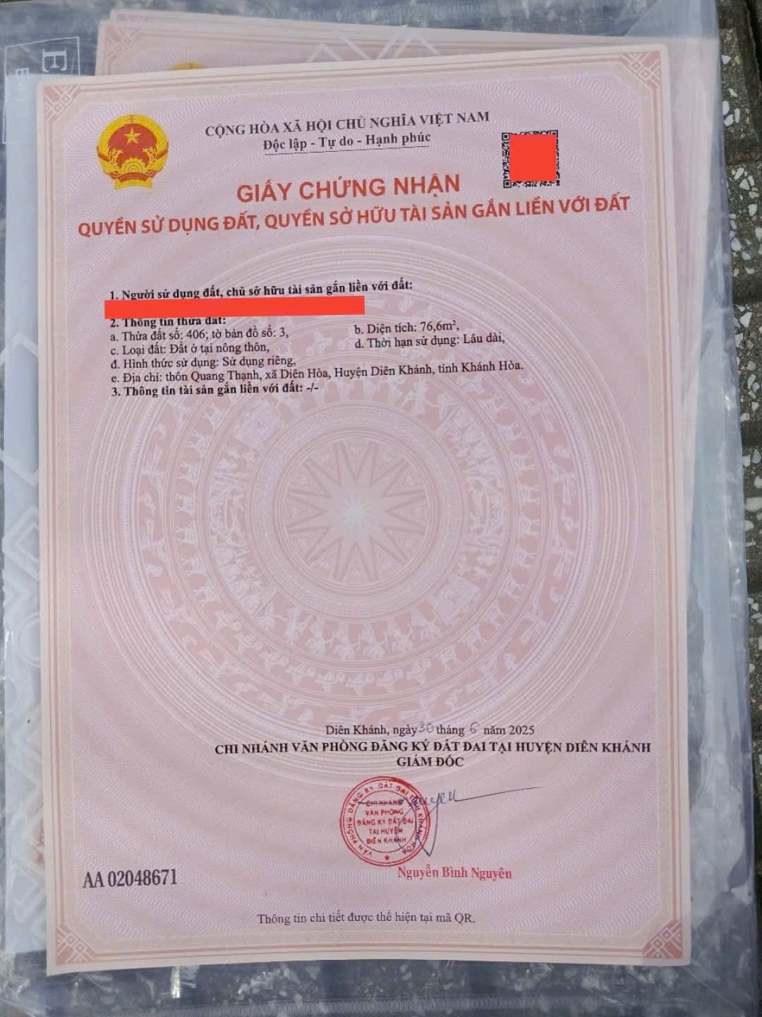 Bán đất Diên Hoà giá rẻ full thổ cư mặt đường nhựa thông - hẻm Lạc Hoà 2 8