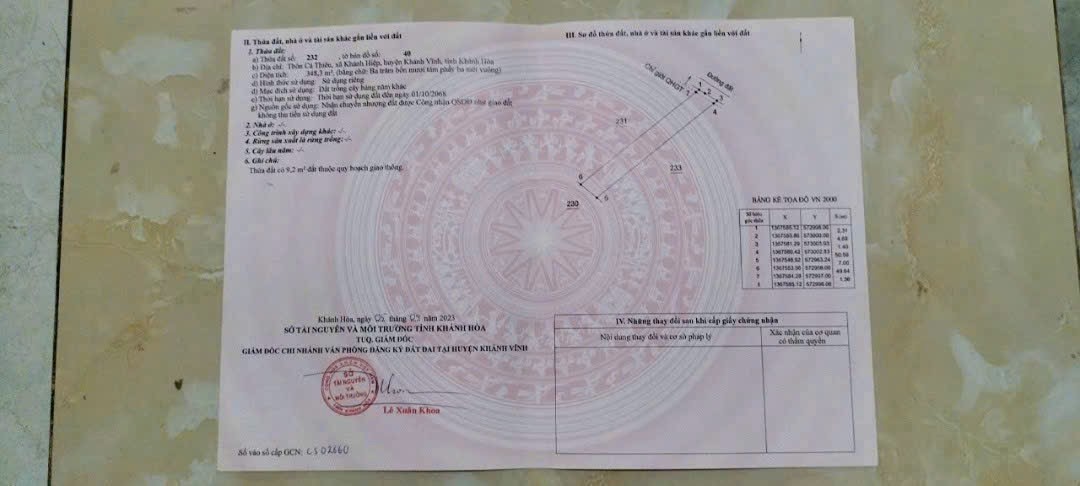 Bán đất vườn Khánh Hiệp giá rẻ QH full thổ lọt lòng khu dân cư 10