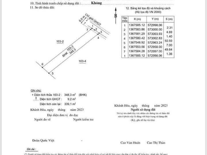 Bán đất vườn Khánh Hiệp giá rẻ QH full thổ lọt lòng khu dân cư 11