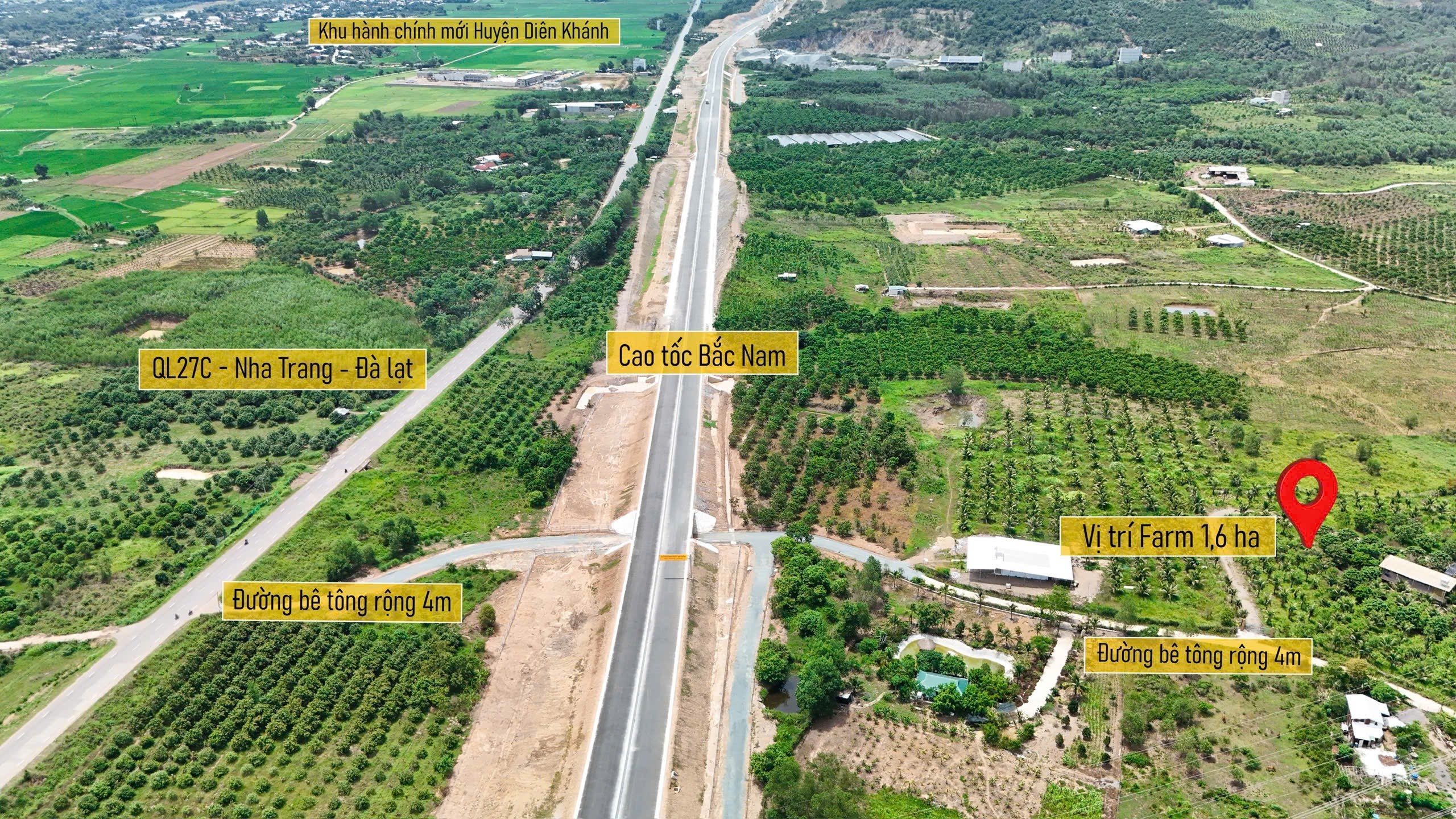 Bán đất vườn Diên Thọ đã lên mô hình farm sinh thái đang khai thác - gần Quốc Lộ 27C 2