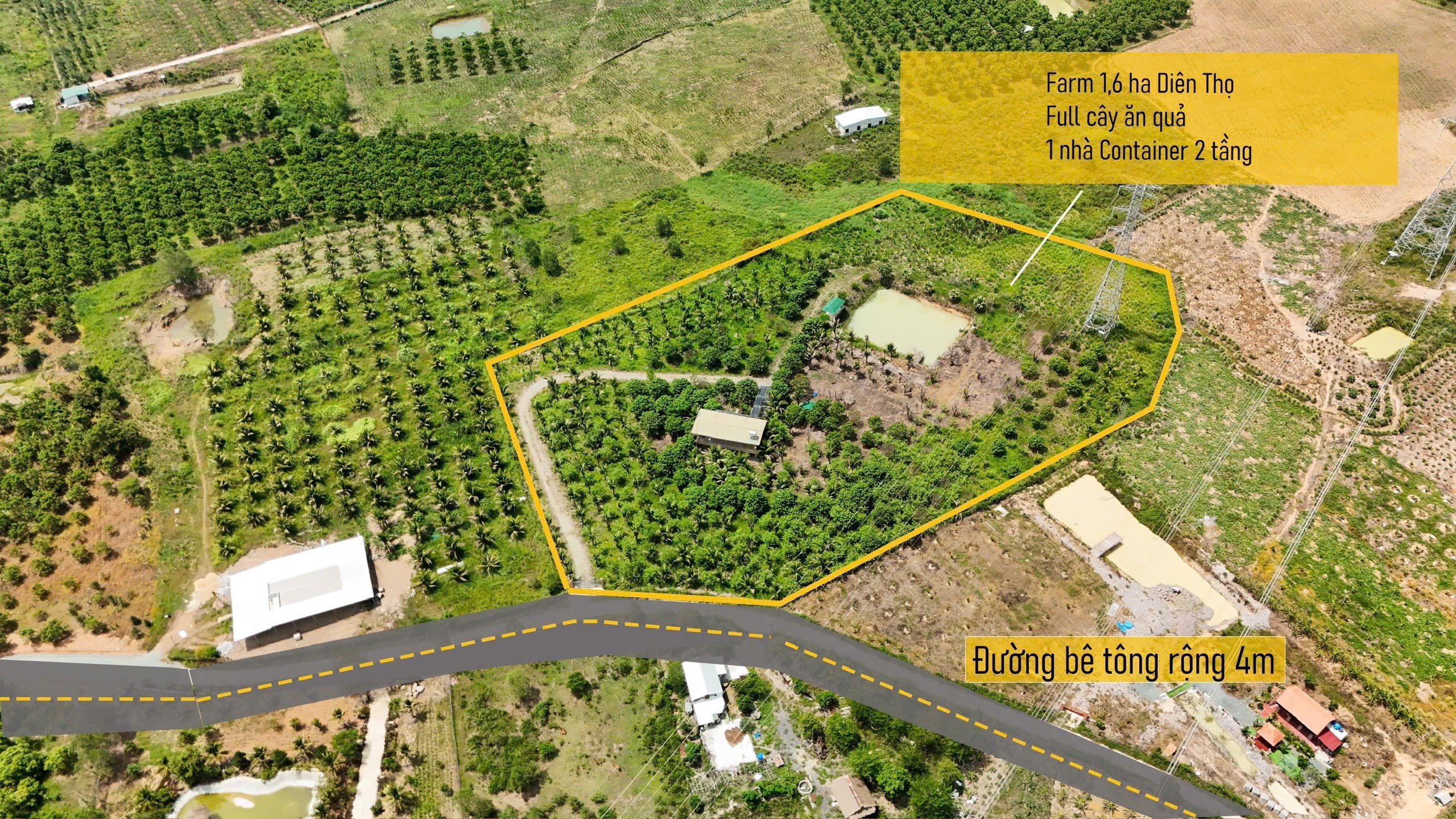 Bán đất vườn Diên Thọ đã lên mô hình farm sinh thái đang khai thác - gần Quốc Lộ 27C
