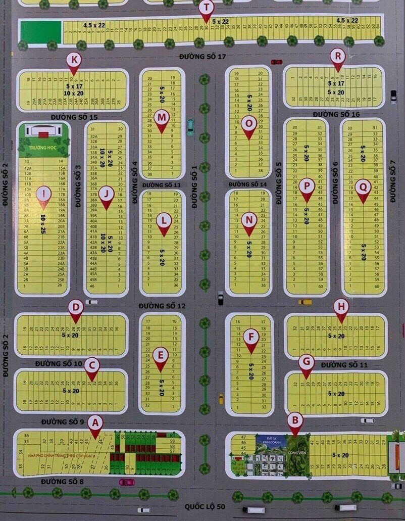 Đất nền kdc Phước Đông 100m2 giá bán lỗ 1 tỏi 350tr trục chính đs 1 5