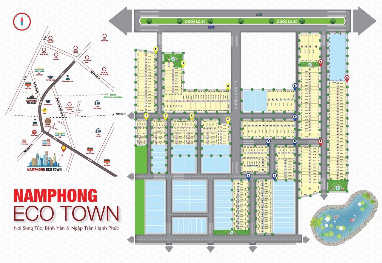 D9at61 nền kdc Nam Phong Ecotown tt Cần Đước 94m2 giá rẻ 890tr 3