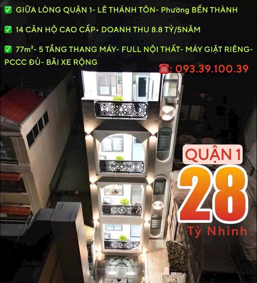 CƠ HỘI ĐẦU TƯ AN TOÀN– DÒNG TIỀN ỔN ĐỊNH TRÊN 2 TỶ/NĂM- CHDV CÁC QUẬN TRUNG TÂM: chỉ từ 11 Tỷ. LH: 3