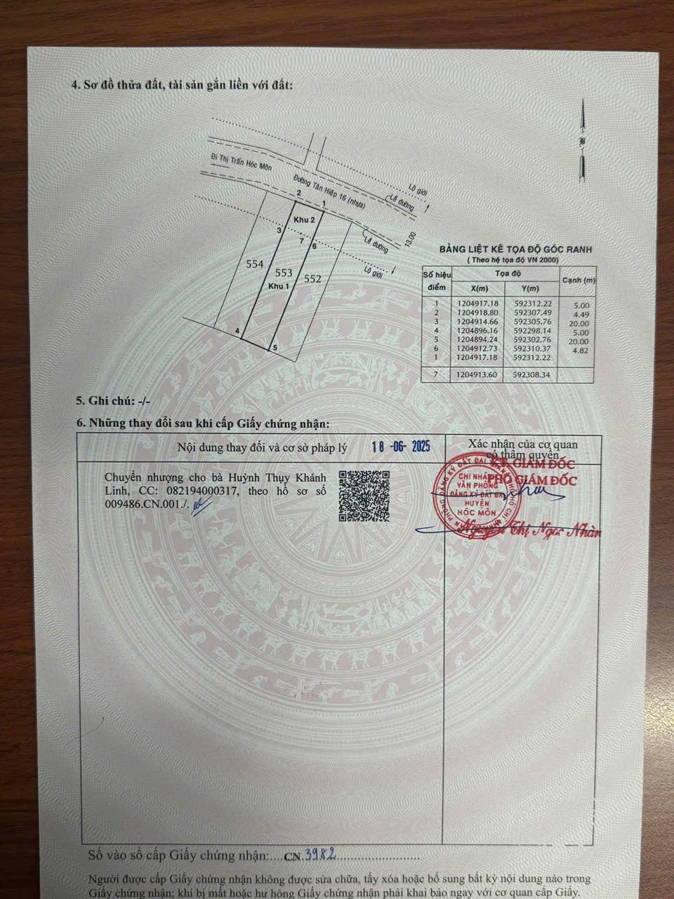 3 LÔ ĐẤT (5x25) MT NHỰA TÂN HIỆP 16 – HÓC MÔN – SỔ MỚI KEN – CHỈ 4.2 TỶ/LÔ