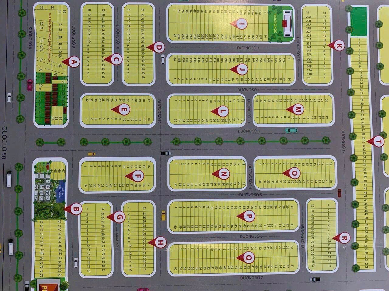 Trục chính mt QL50 kdc Phước Đông 104m2 mặt bằng kinh doanh giá rẻ 1 tỏi 6 3