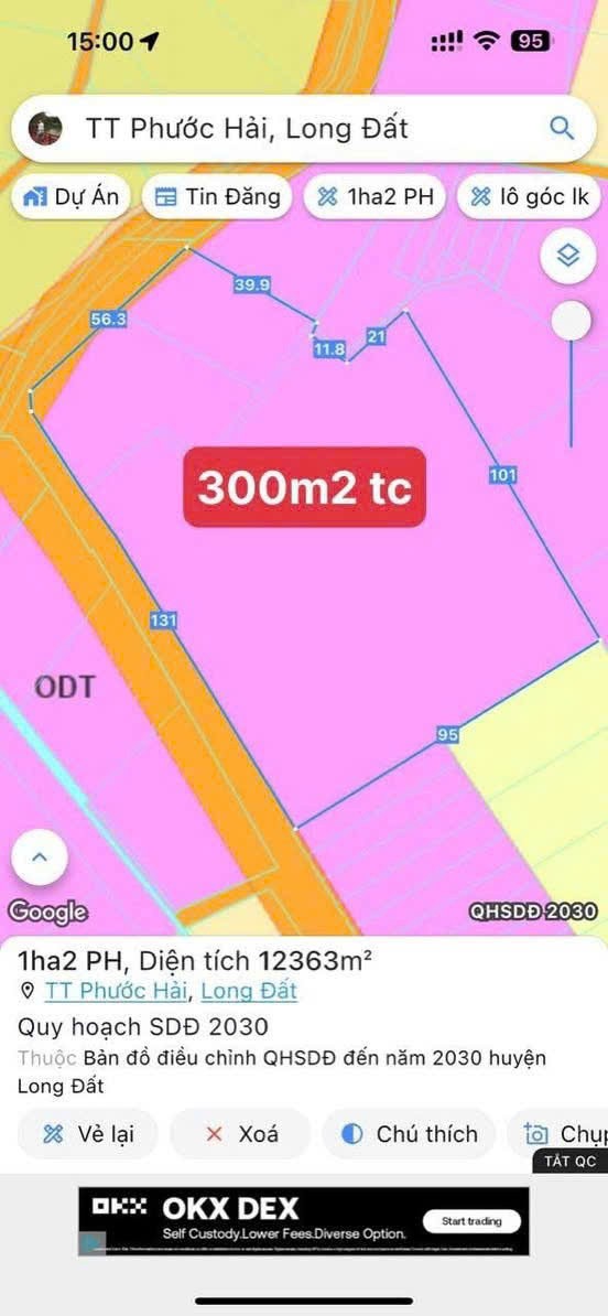 Cần bán Đất đường Tỉnh lộ 44, Thị trấn Phước Hải, Diện tích 300m², Giá 900 Triệu