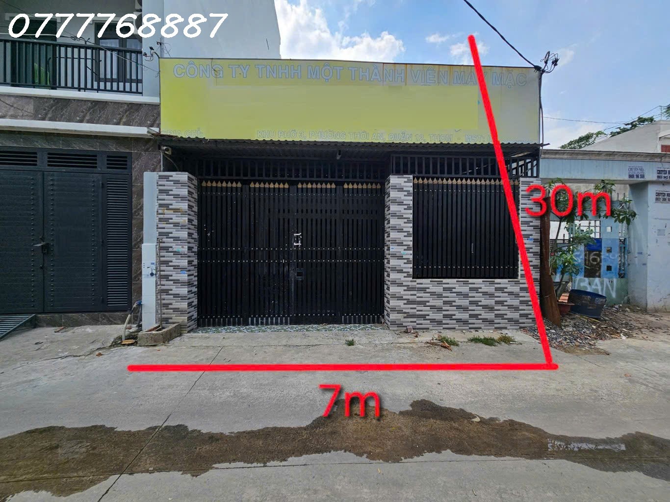 Đầu tư BÁN NHÀ MẶT TIỀN Thới An,Q.12 – DT 7×30M – GIÁ CHỈ 8.7 TỶ