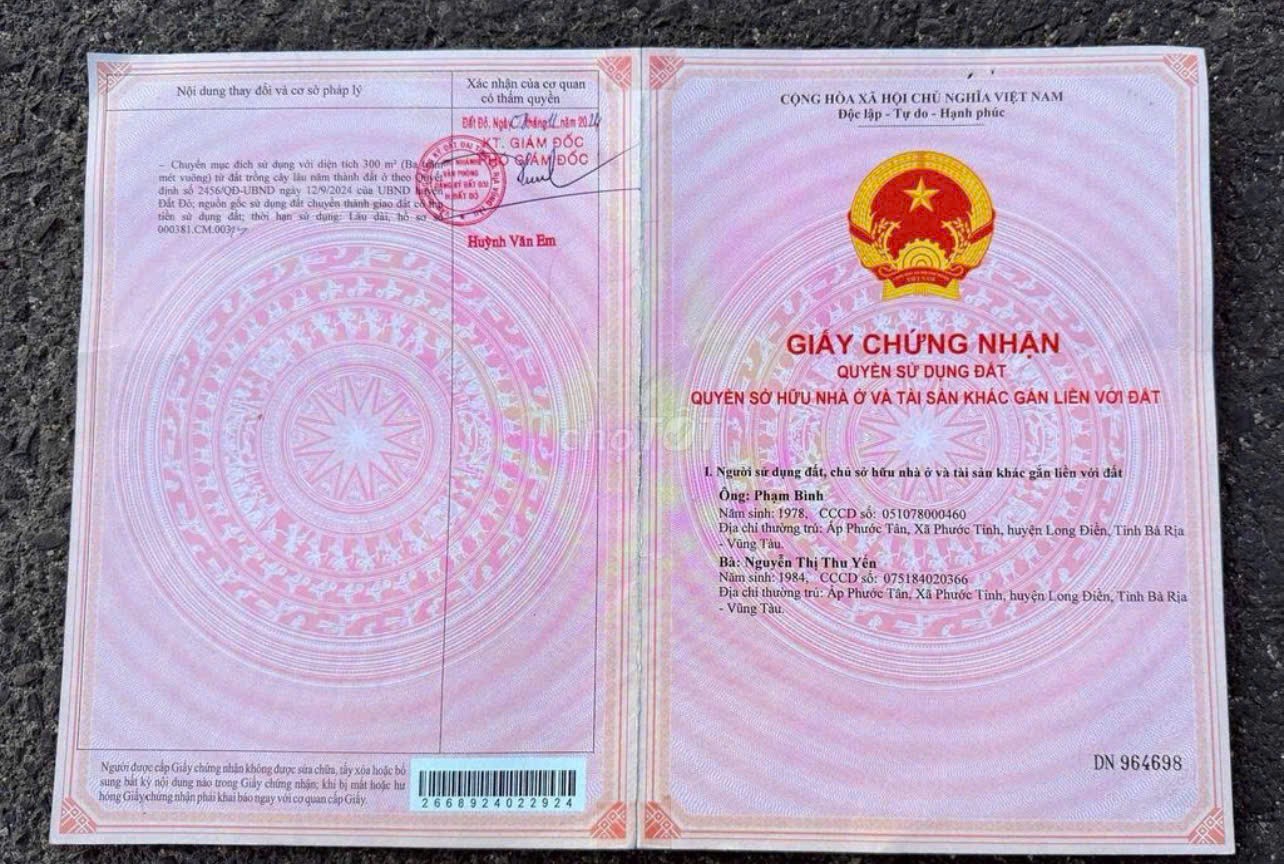 CHỦ NGỘP CẦN BÁN GẤP LÔ ĐẤT - VIEW NÚI MINH ĐẠM - THỊ TRẤN PHƯỚC HẢI CHỈ 1,5 TỶ