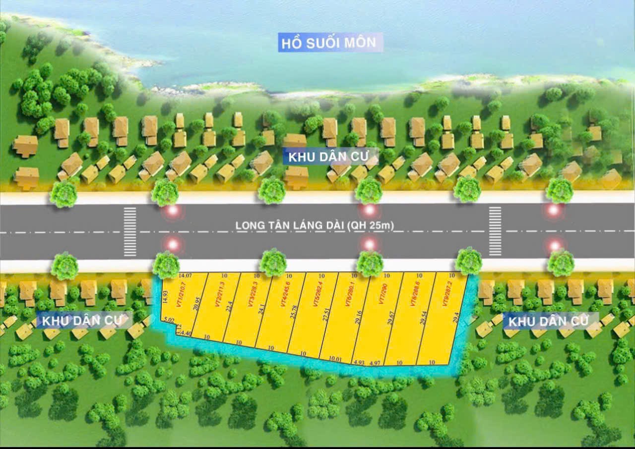 CƠ HỘI CÓ 1 CHO LÔ ĐẤT ĐỐI DIỆN HỒ SUỐI MÔN XÃ ĐẤT ĐỎ, TP HỒ CHÍ MINH( Diện tích 300m², Giá 1 Tỷ ) 2