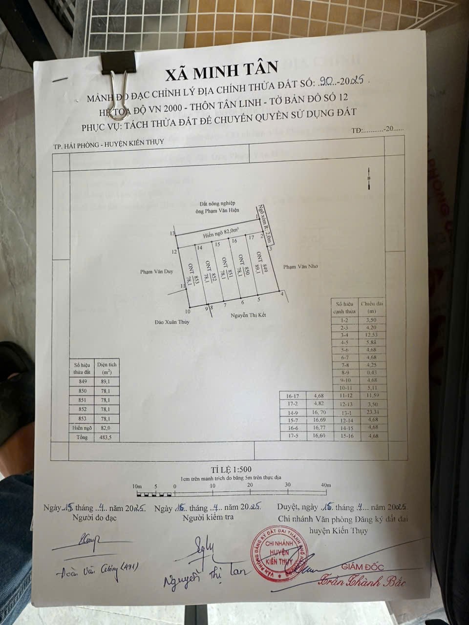 CHÍNH CHỦ CẦN BÁN LÔ ĐẤT MẶT ĐƯỜNG ĐẸP – THÔN THẤP LĨNH, MINH TÂN, KIẾN THỤY, HẢI PHÒNG 5