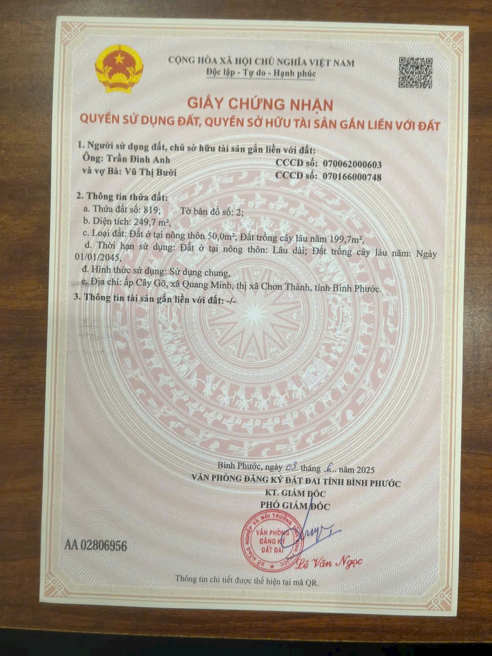 Đất mặt tiền đường 32m ngay chợ trường UBND Quang Minh 5