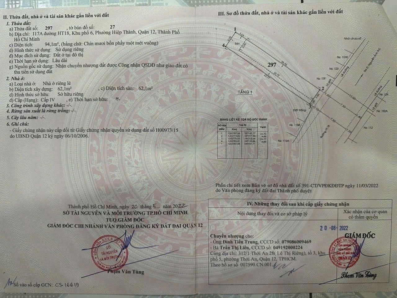 NHÀ MT NGUYỄN THỊ THƠI, Q.12 – GẦN CHỢ – GIÁ CHỈ 6,7 TỶ - SHR GIÁ TỐT