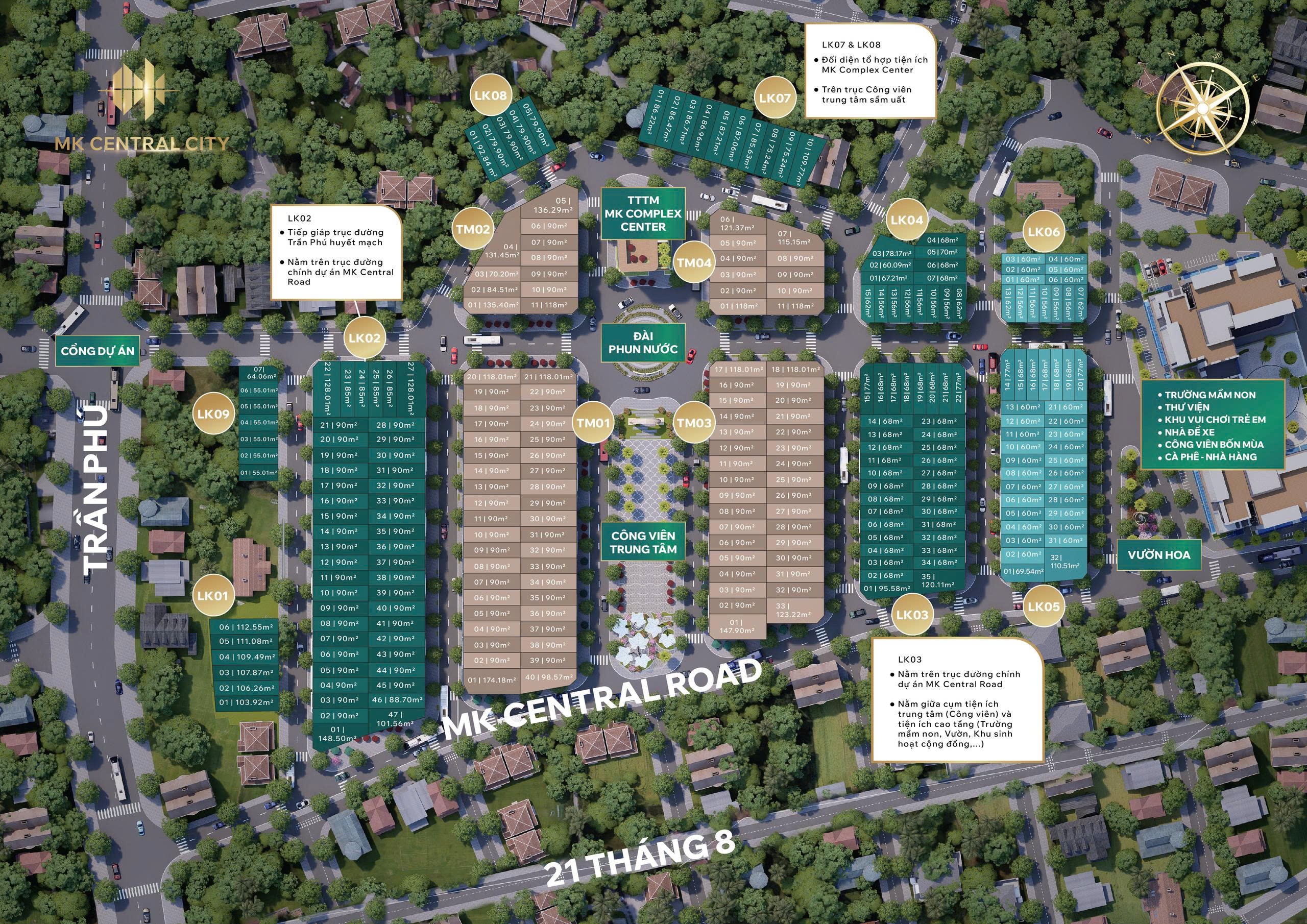 Cần bán Đất dự án MK Central City, Diện tích 90m², Giá Thương lượng 2
