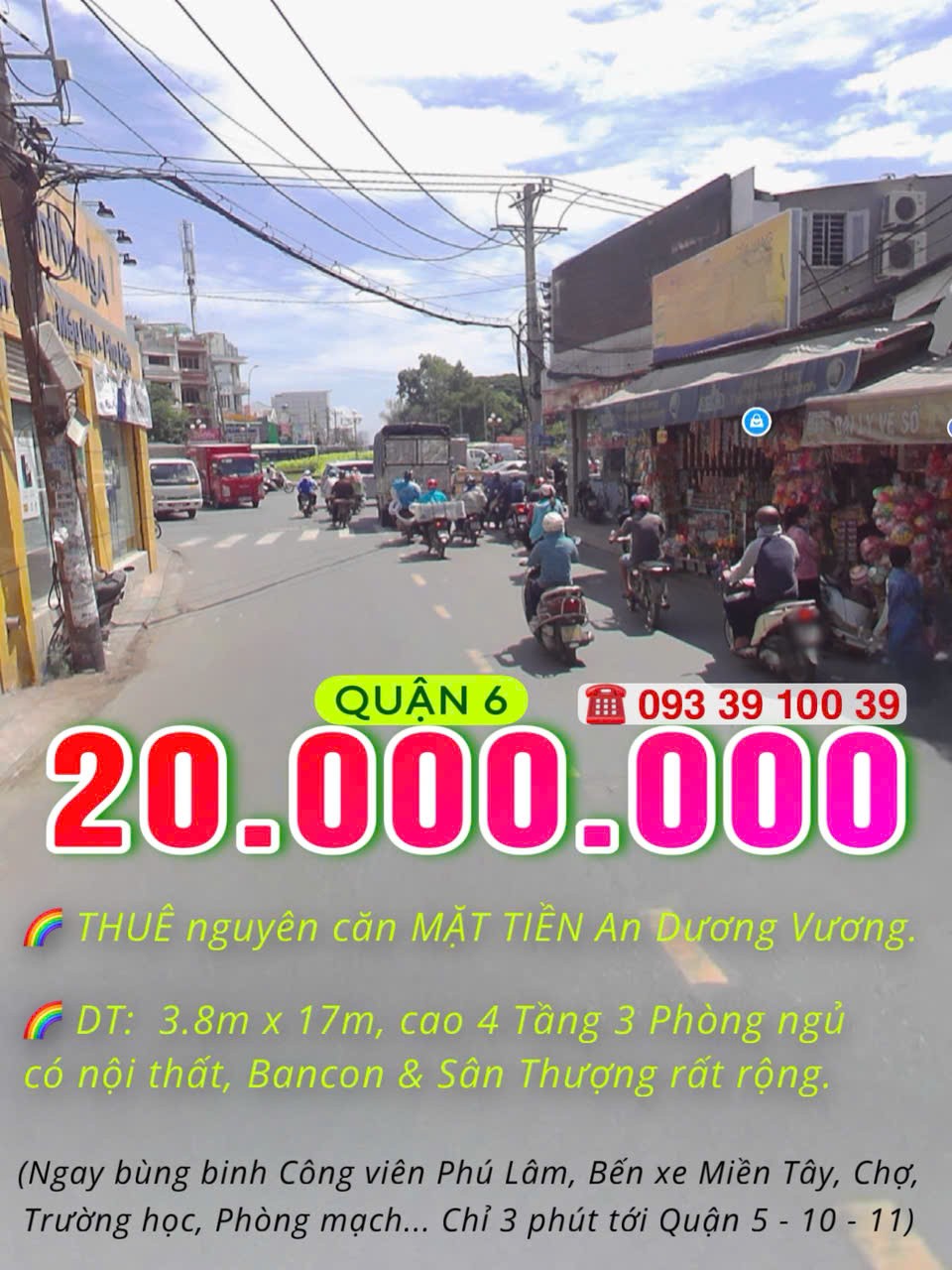 20 Triệu: NGUYÊN CĂN MẶT TIỀN QUẬN 1, CHỢ BẾN THÀNH, NHÀ MỚI 3 TẦNG 3 PHÒNG CÓ NỘI THẤT. 0933910039 4
