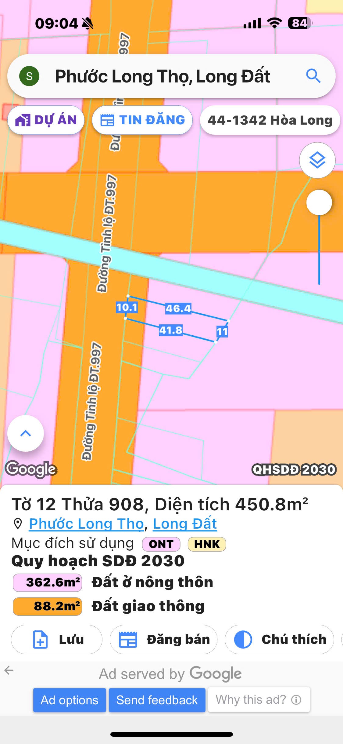 SIÊU PHẨM ĐẤT NỀN NỞ HẬU – PHƯỚC LONG THỌ 3