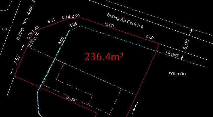 BÁN LÔ ĐẤT 2 MẶT TIỀN ĐƯỜNG NHỰA THÔNG – TÂN XUÂN 4, CÁCH SONG HÀNH CHỈ 20M