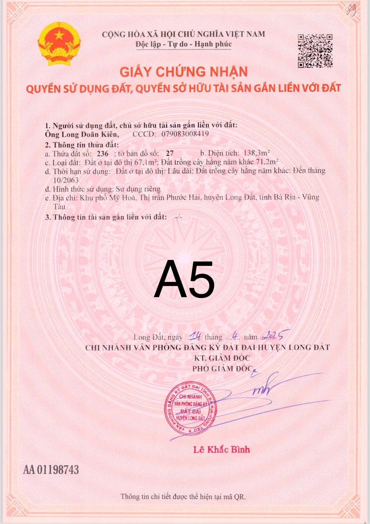 SỞ HỮU NGAY LÔ ĐẤT GẦN BIỂN PHƯỚC HẢI CHỈ VỚI SỐ VỐN 200.000.000 VNĐ. 4