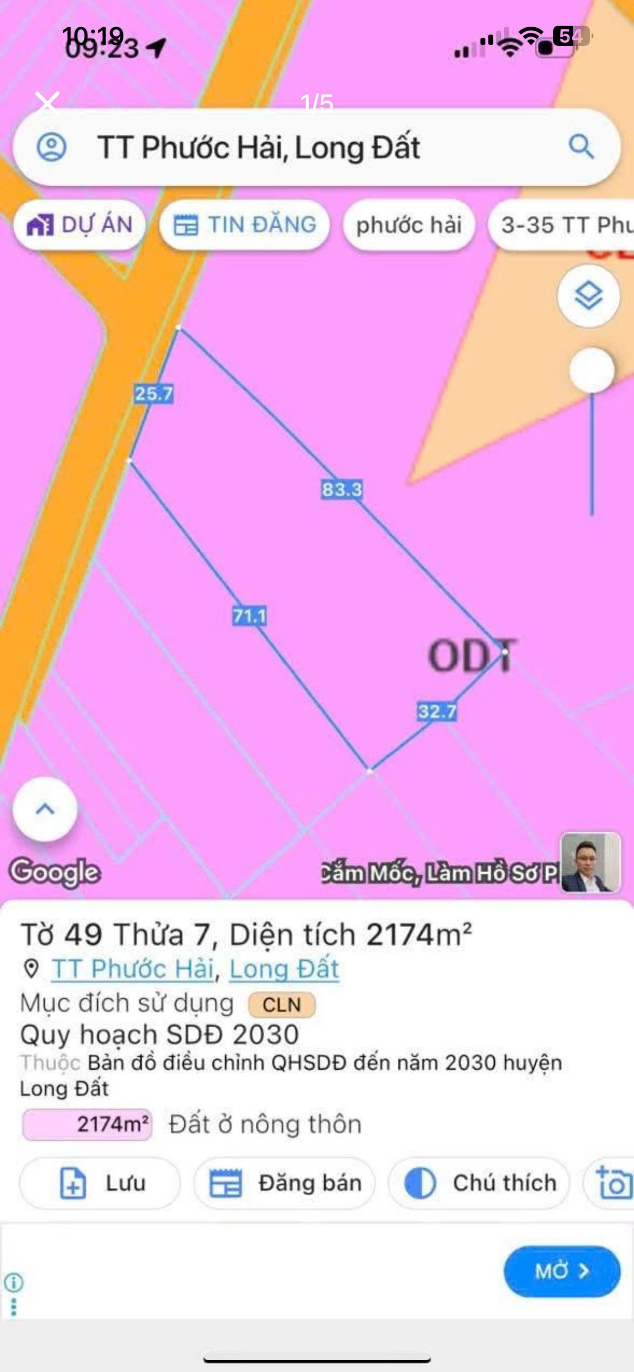 LÔ ĐẤT GẦN NÚI MINH ĐẠM – CÁCH BIỂN PHƯỚC HẢI CHỈ 5KM MÀ CHỈ 2 TỶ