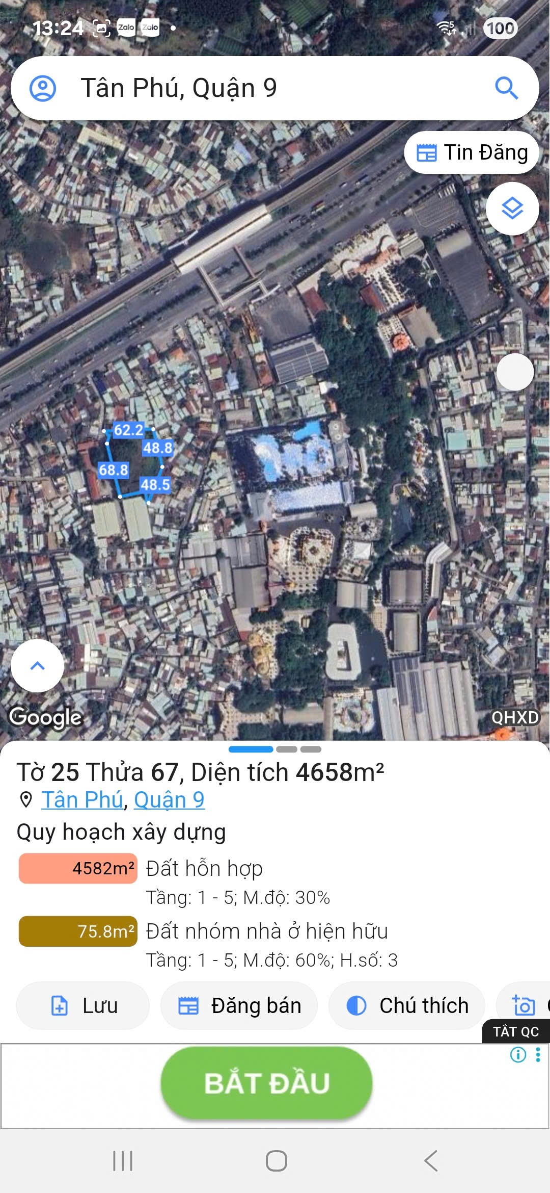 Cho thuê Đất Phường Tân Phú, Quận 9, Diện tích 4658m², Giá 180 Triệu/tháng 2
