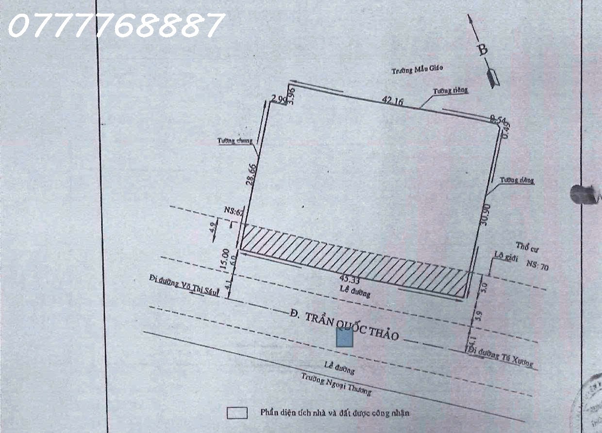 Lô đất lớn MT 64 - 68  Trần Quốc Thảo, Quận 3, gần 1400m2 đất ngang 45m 4