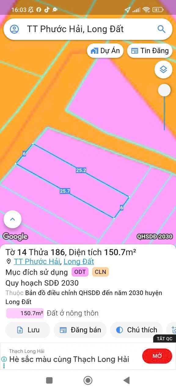 CHÍNH CHỦ GỬI BÁN ĐẤT THỊ TRẤN PHƯỚC HẢI - BRVT CẮT LỖ CÒN 800TR 3