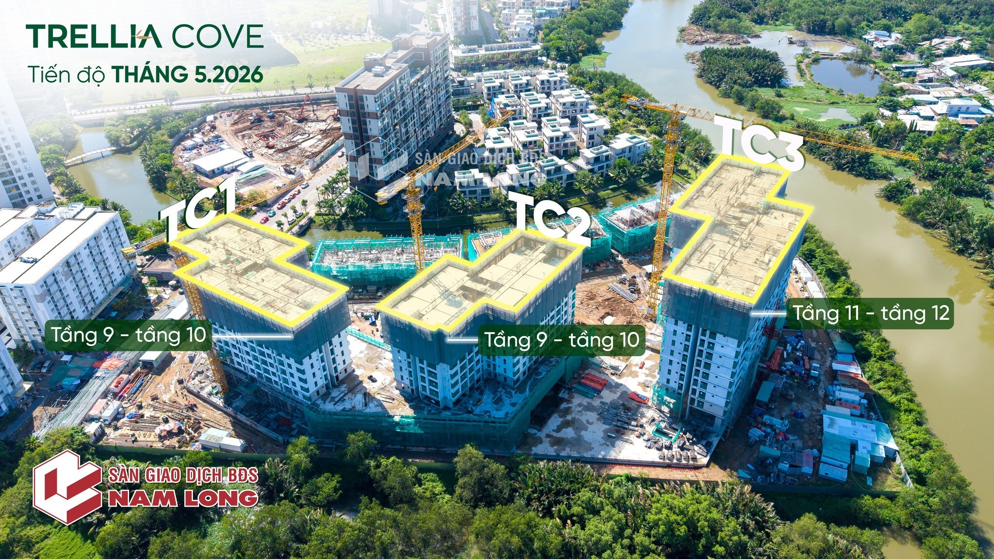 CĂN HỘ TRELLIA COVE, NGUYỄN VĂN LINH, BÌNH CHÁNH, DT 77M2, GIÁ TỪ 5 TỶ 3