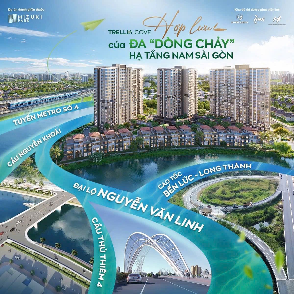 CĂN HỘ TRELLIA COVE, NGUYỄN VĂN LINH, BÌNH CHÁNH, DT 77M2, GIÁ TỪ 5 TỶ 9