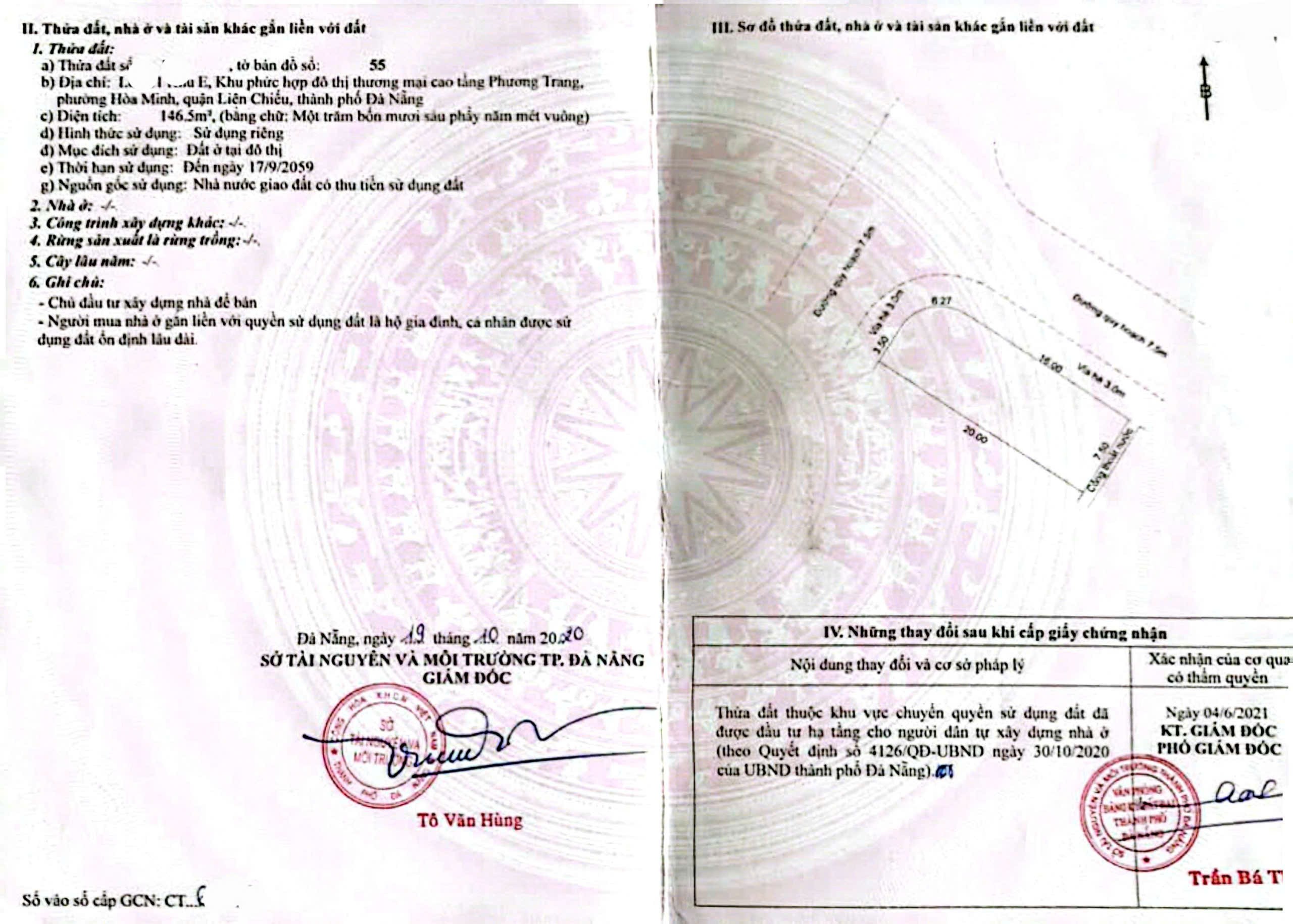 Bán đất GÓC 2 MT đường Hòa Phú 29 & Hòa Phú 29 - Khu E Kim Long