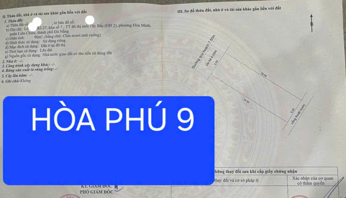 Bán đất mặt tiền đường Hòa Phú 9 - Vị trí đẹp -Đường 7,5m. 4