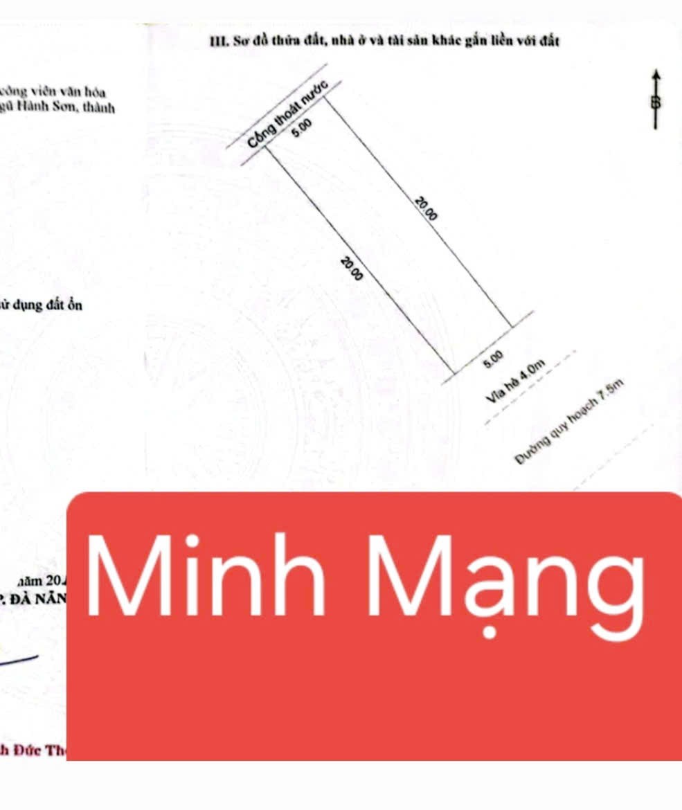 Mặt tiền 10,5m kinh doanh sầm uất - đường Minh Mạng 3