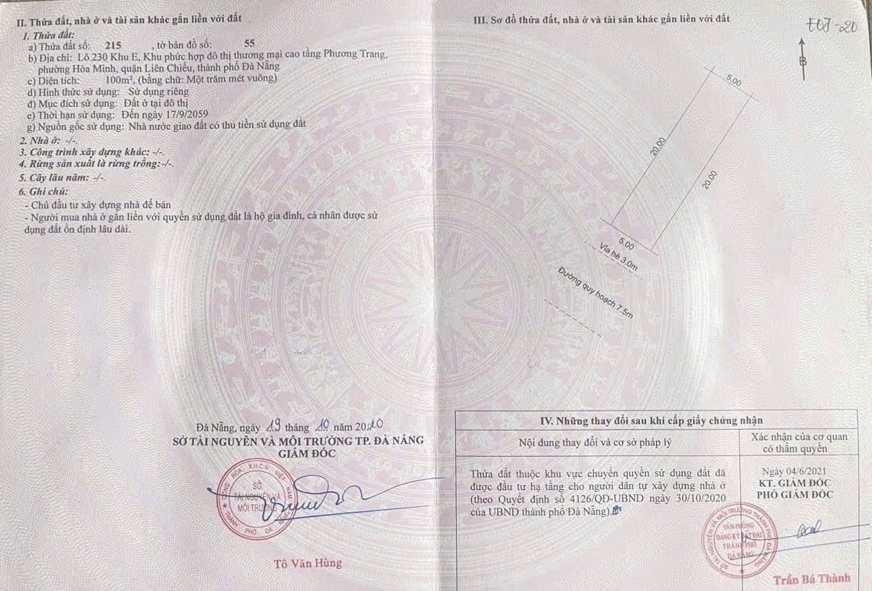 Bán đất đường Hòa Phú 29 - Khu E Kim Long - Trục thông Nguyễn Sinh Sắc