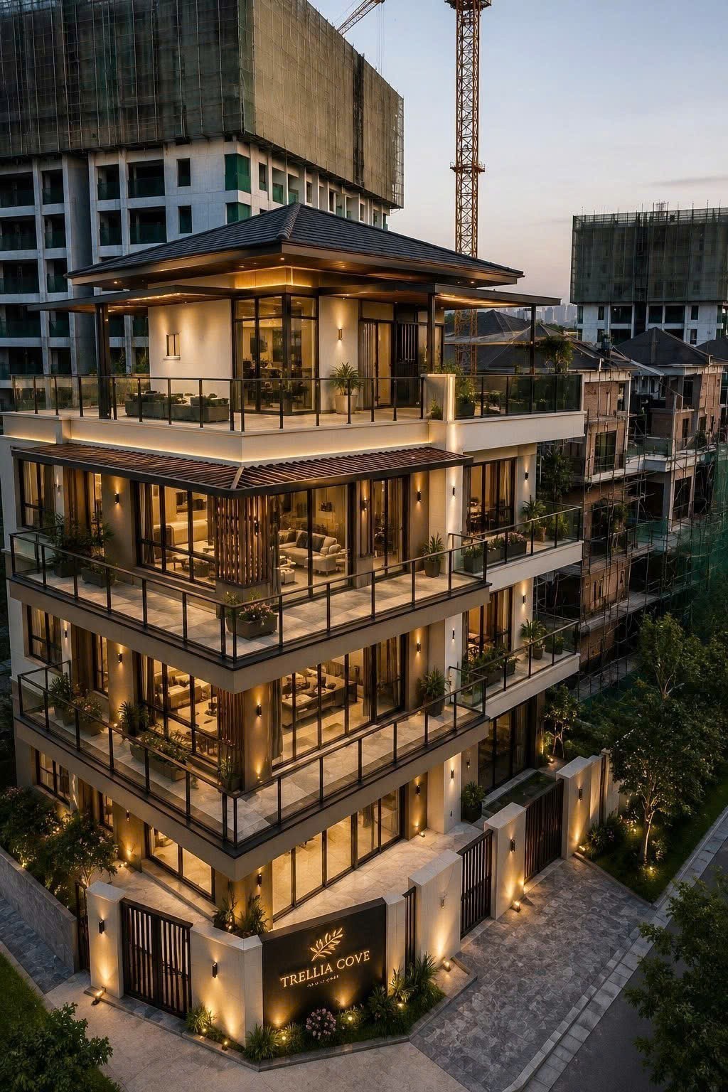 NHÀ PHỐ VEN SÔNG TRELLIA COVE (26HA) NGUYỄN VĂN LINH, BÌNH CHÁNH, 249M2 – 18,8 TỈ 2