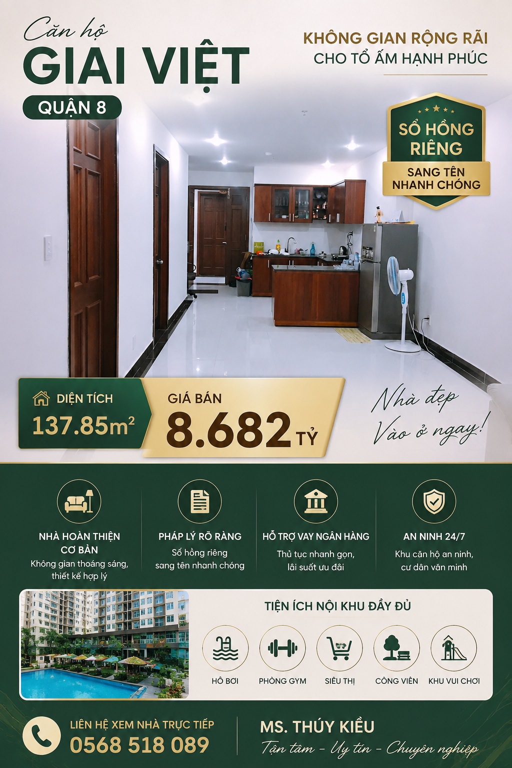 Giai Việt Quận 8 | 137.85m² | Sổ hồng sẵn | Nhà đẹp ở ngay | 8.682 tỷ