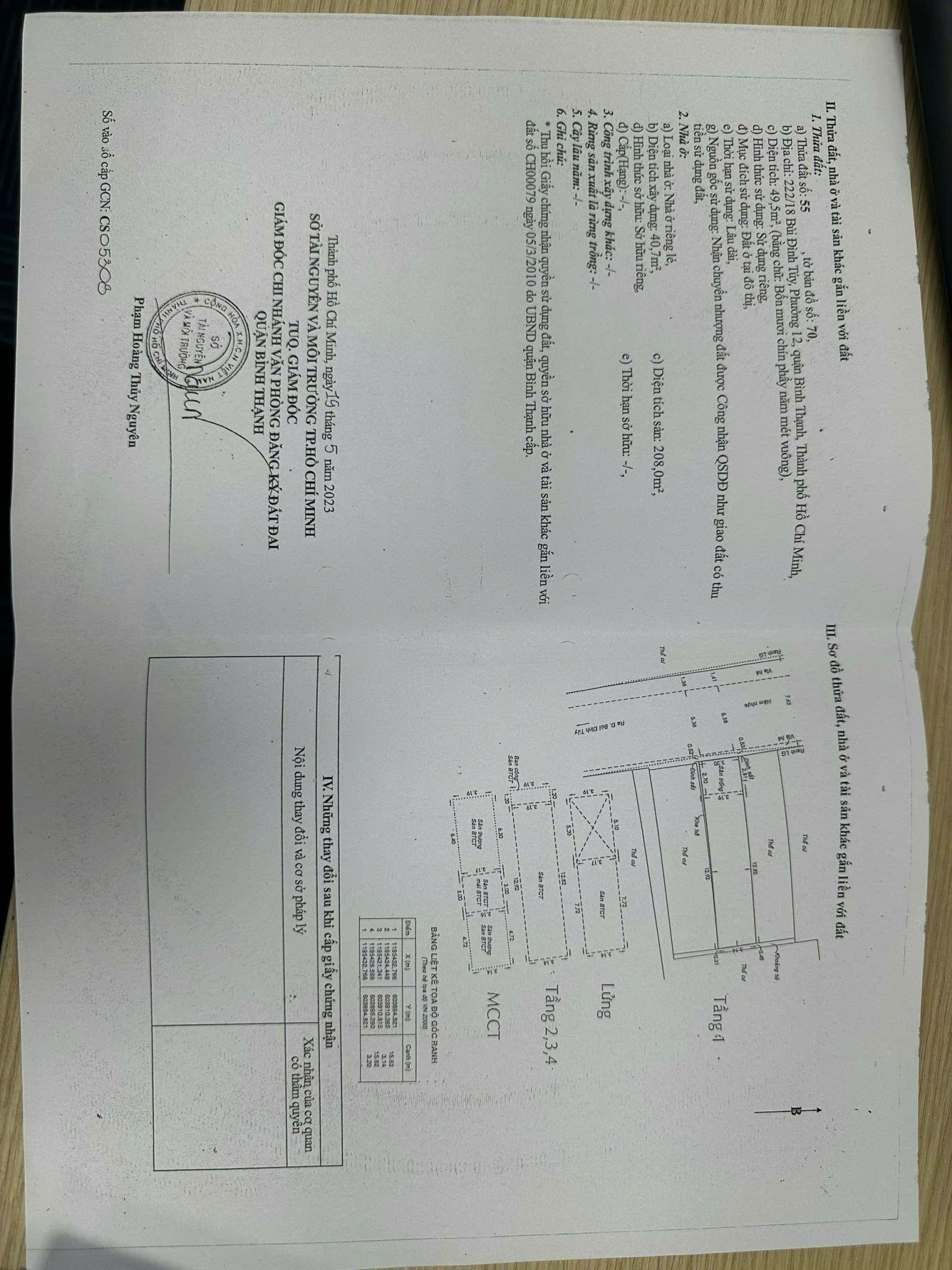 Cần bán Nhà mặt tiền Phường 12, Bình Thạnh, Diện tích 49m², Giá 010 Tỷ 2