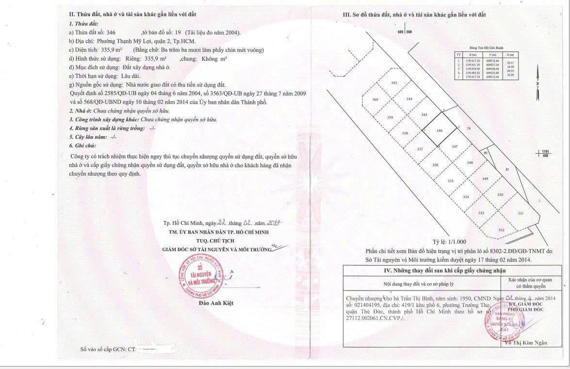 Cần bán Đất Phường  Thạnh Mỹ Lợi, Quận 2, Diện tích 662m², Giá 0162 Tỷ 7