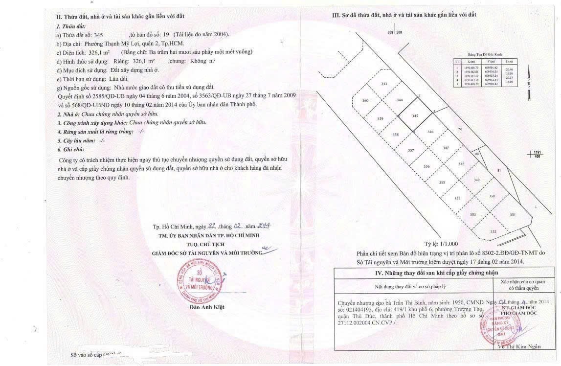 Cần bán Đất Phường  Thạnh Mỹ Lợi, Quận 2, Diện tích 662m², Giá 0162 Tỷ 3