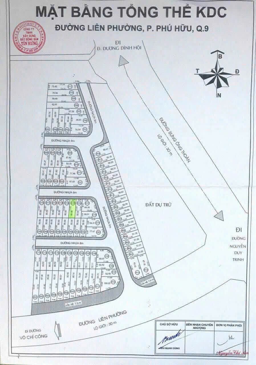 Cần bán Đất Phường Phú Hữu, Quận 9, Diện tích 83m², Giá 83.9 Triệu/m²