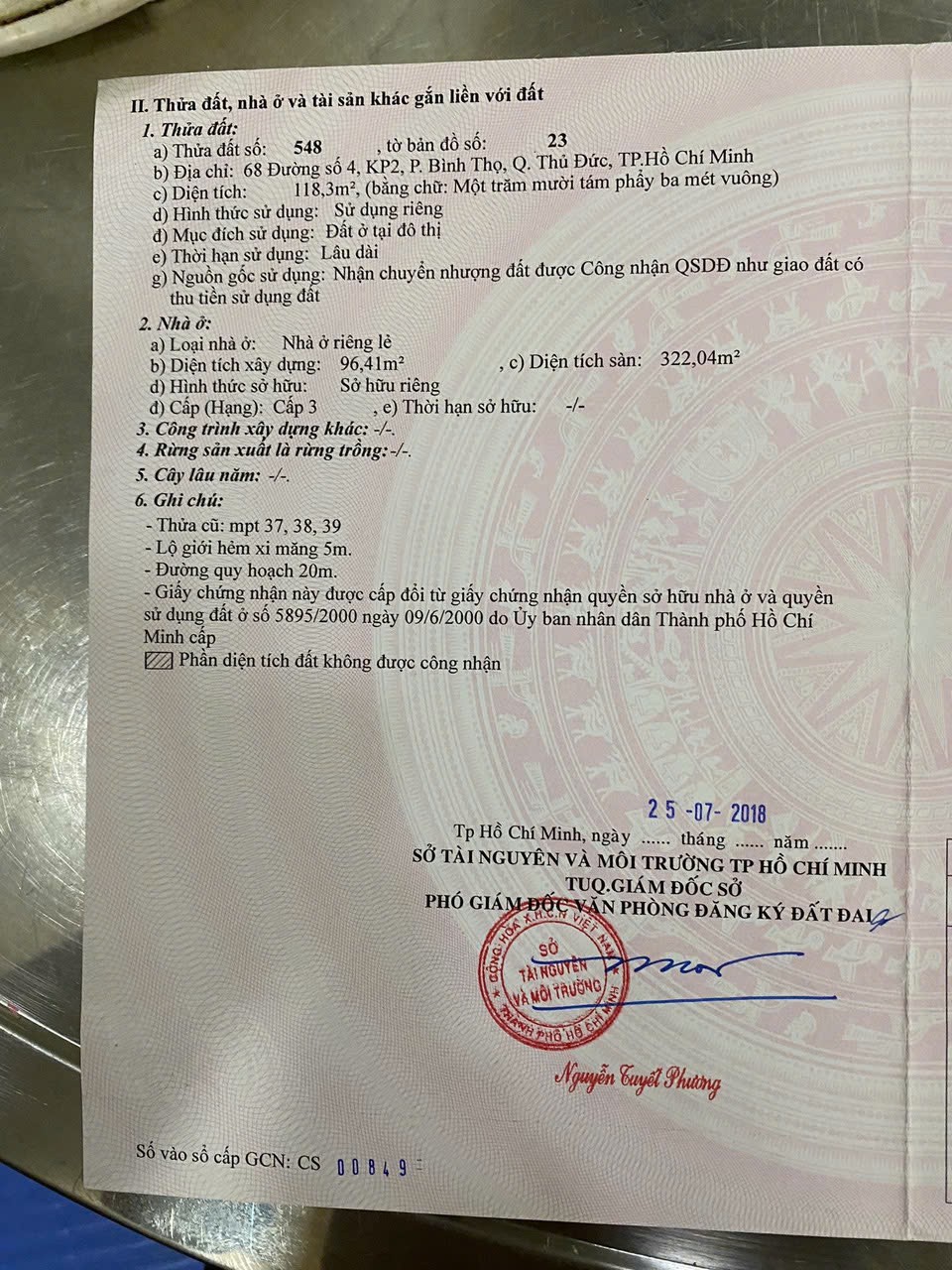 Cần bán Nhà mặt tiền Phường Bình Thọ, Thủ Đức, Diện tích 118m², Giá Thương lượng 2