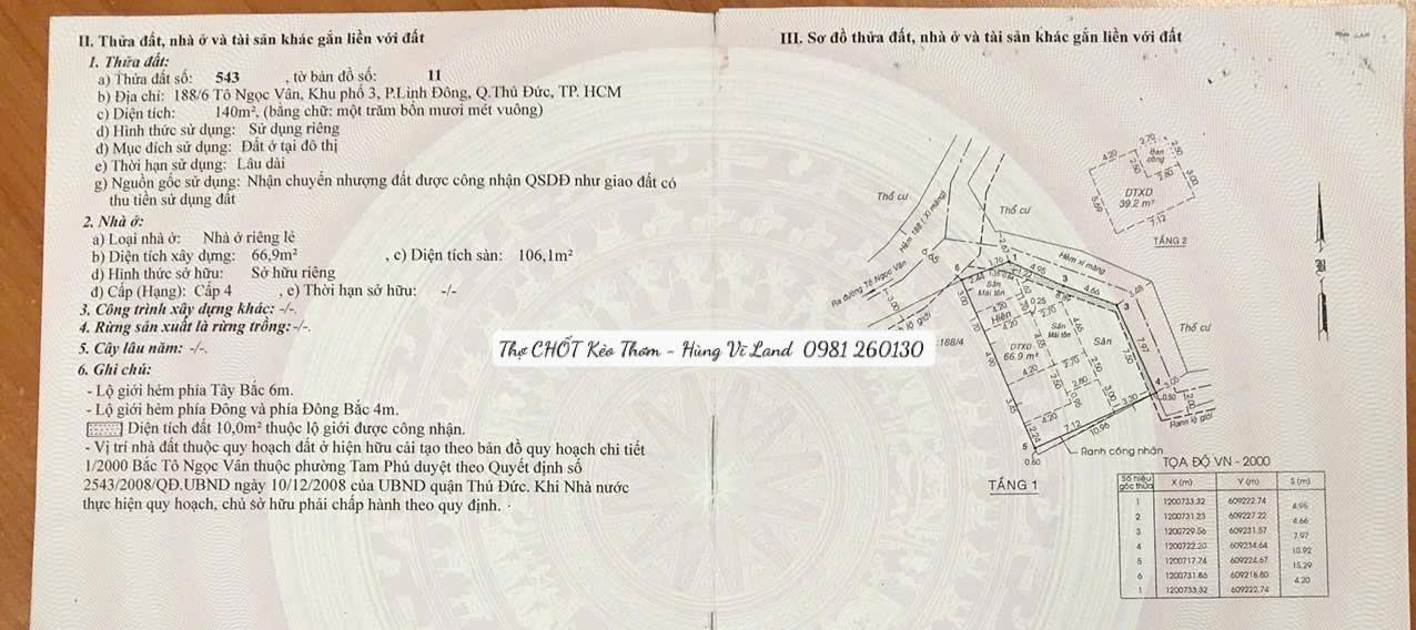 Cần bán Biệt thự Phường Linh Đông, Thủ Đức, Diện tích 140m², Giá 11.1 Tỷ 13