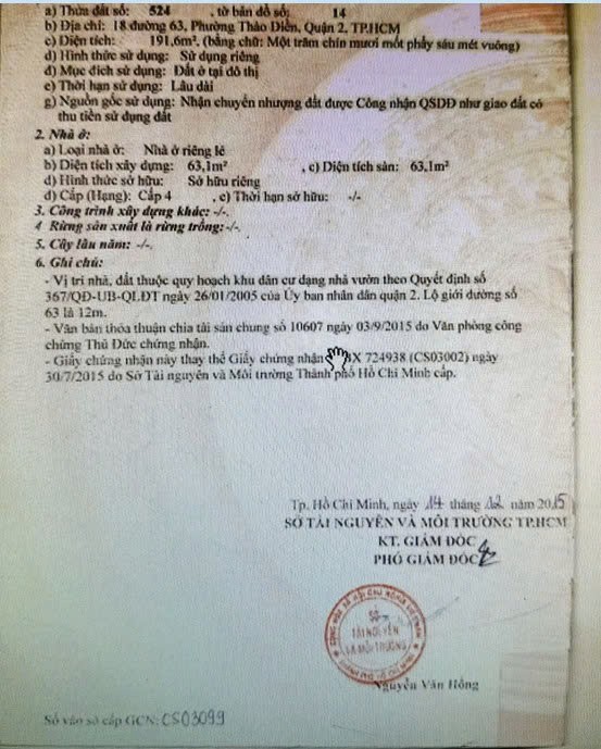 Cần bán Đất Quận 2, Hồ Chí Minh, Diện tích 191m², Giá 38 Tỷ 5