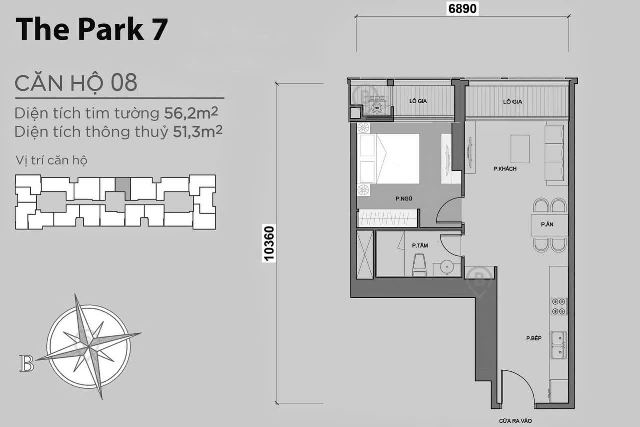 Cần bán Căn hộ chung cư Bình Thạnh, Hồ Chí Minh, Diện tích 60m², Giá 7 Tỷ 7