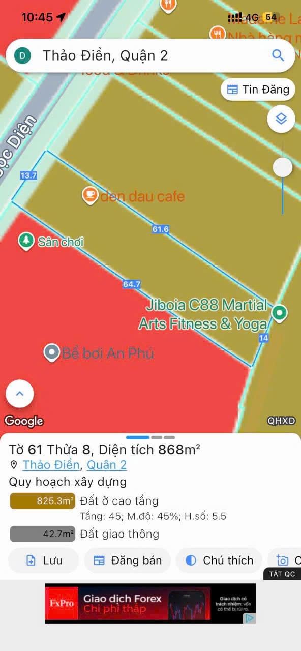 Cần bán Đất Phường Thảo Điền, Quận 2, Diện tích 868m², Giá 347 Tỷ