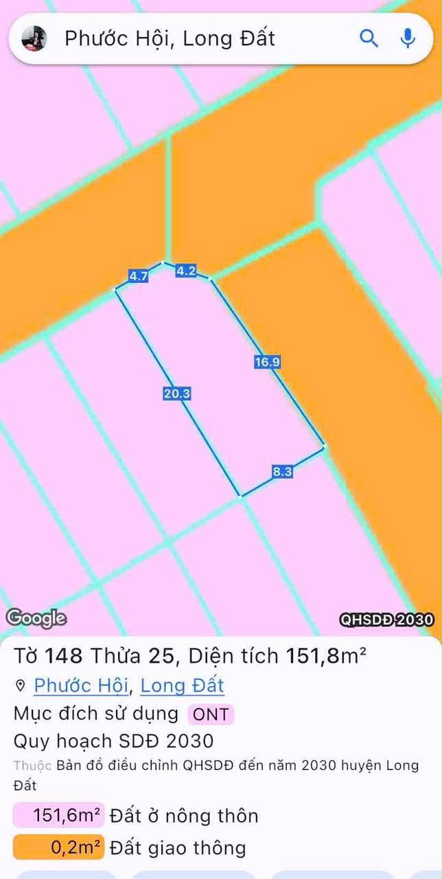 Cần bán Đất đường Võ Văn Kiệt, Xã Lộc An, Diện tích 151m², Giá 1.9 Tỷ