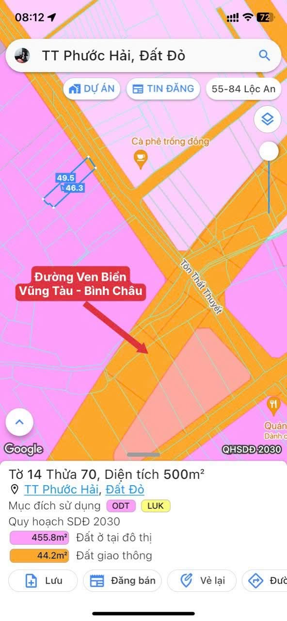 Cần bán Đất đường Tỉnh lộ 44B, Thị trấn Phước Hải, Diện tích 500m², Giá 3.25 Tỷ 4