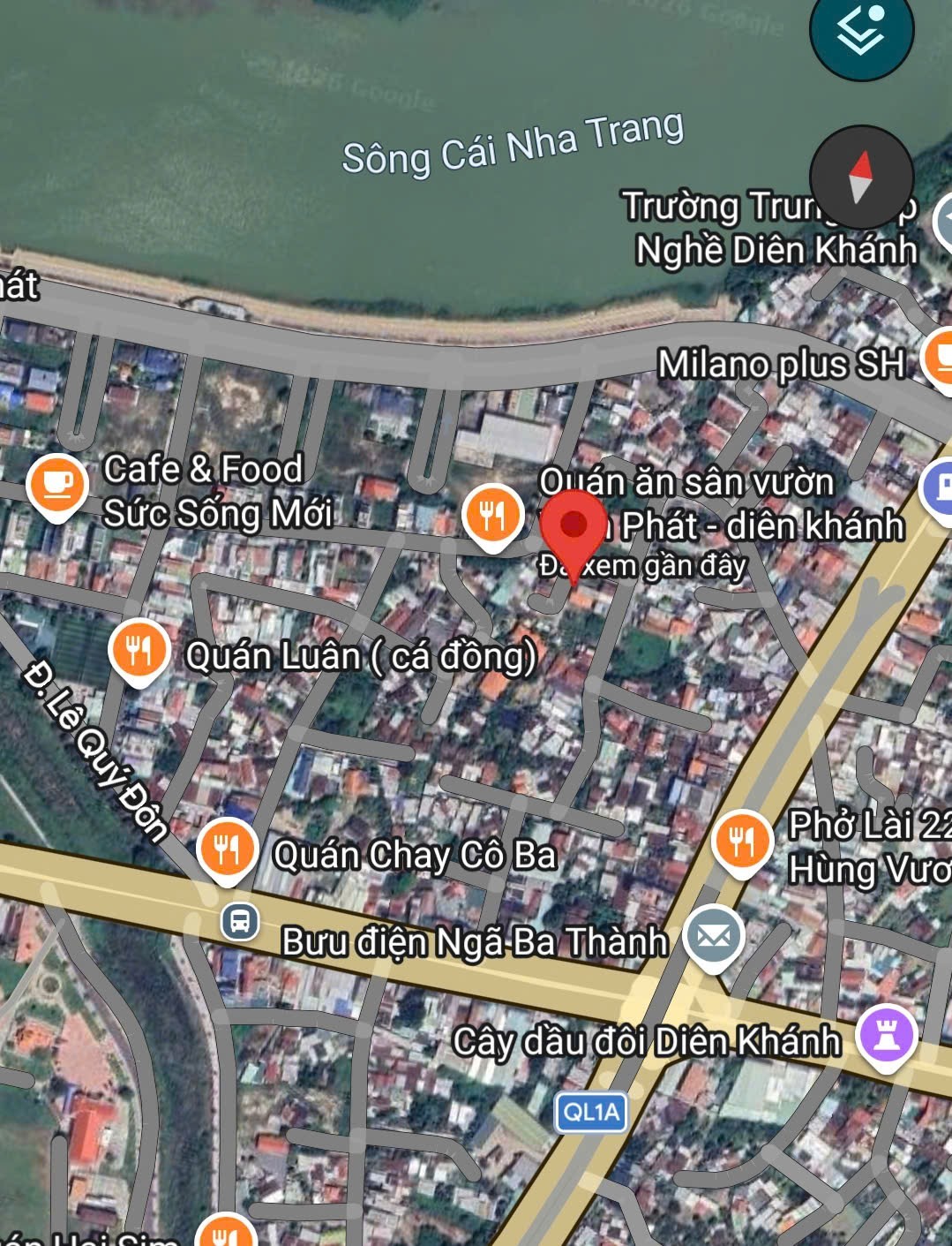 Bán đất thị trấn Diên Khánh sát bên khu đô thị Nam Sông Cái - lô góc gần ngã Ba Thành 7