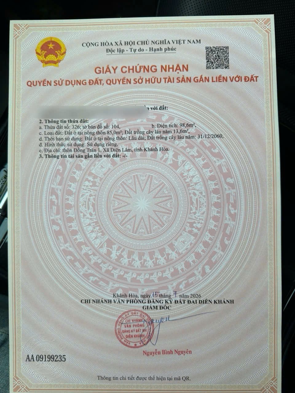 Bán đất Diên Đồng giá rẻ ngay trung tâm dân cư thôn Đồng Trăn 1 đường thông 8