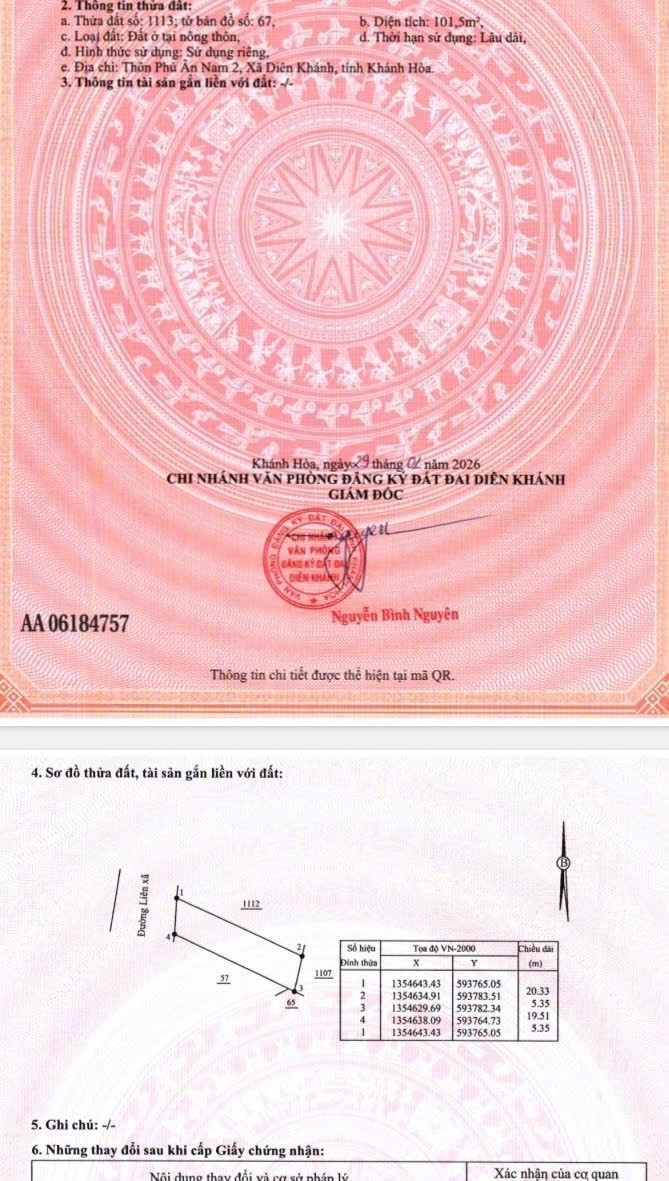 Bán đất Diên An mặt tiền đường Bà Đề gần đại lộ Võ Nguyên Giáp - phù hợp kinh doanh buôn bán 6