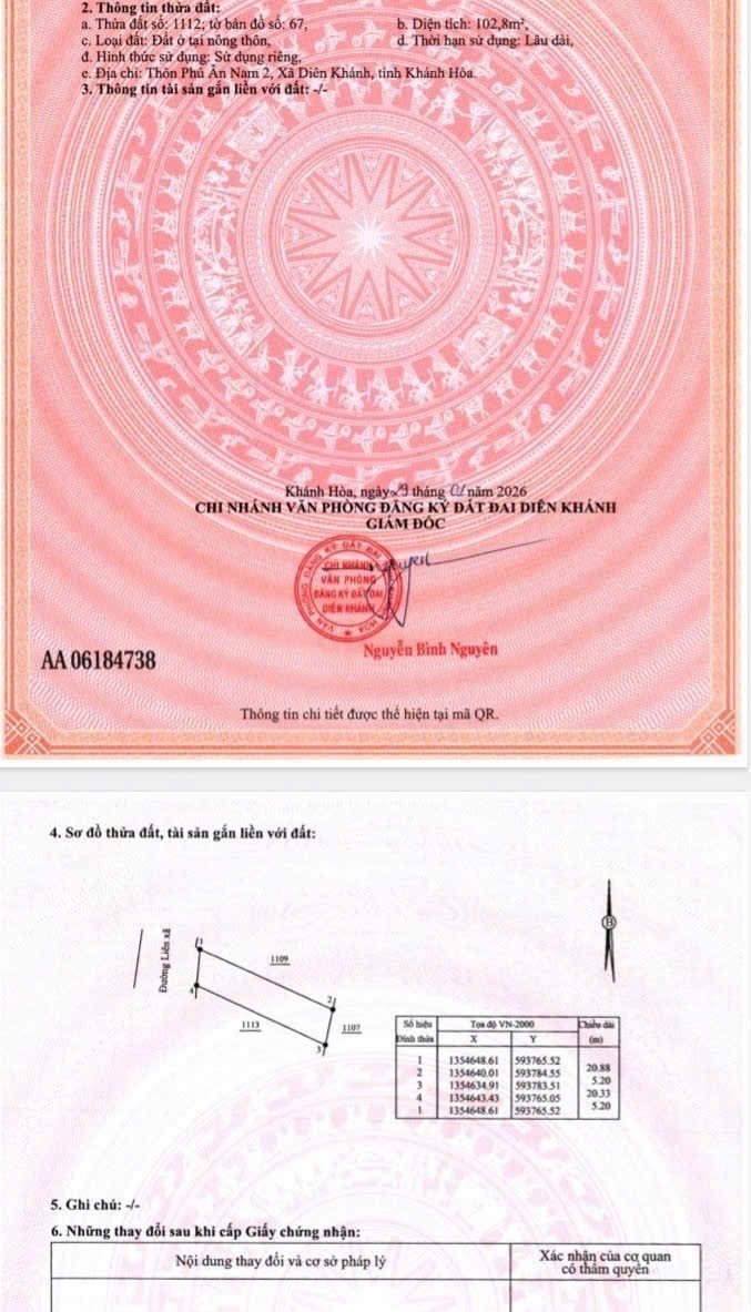 Bán đất Diên An mặt tiền đường Bà Đề gần đại lộ Võ Nguyên Giáp - phù hợp kinh doanh buôn bán 7